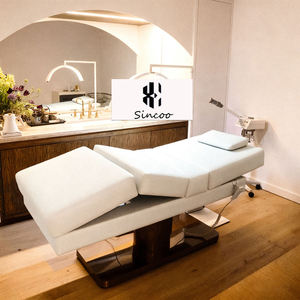 Beauty Salon Esthetician Furniture Black Base Curve Facial Bed Electric Cosmetic Eyelash Bed Luxury Spa Massage <b>Table</b> Lash Bed - Product Image 1