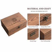 Boîte en bois personnalisée avec couvercle à charnières, style antique, boîte à souvenirs en bois pour l'organisation de bureau professionnelle