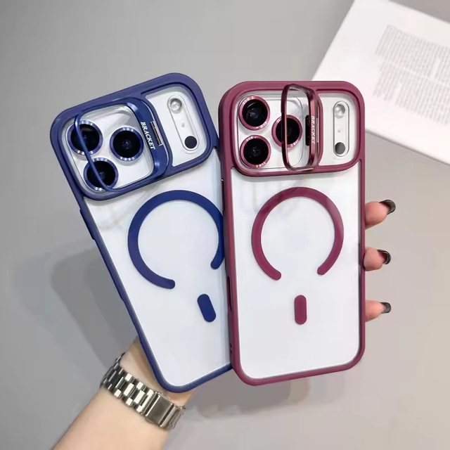 New Custom Luxury Designer clear Phone Cover Shell Cases Mobile Phone case with Lens Holder for iphone 17 16 15 14 Promax