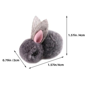 7210 Mini conejito de peluche hecho a mano, muñecos de conejo pequeños, regalos de Pascua para niños, colgante pequeño, Mini conejito de peluche - Product Image 2