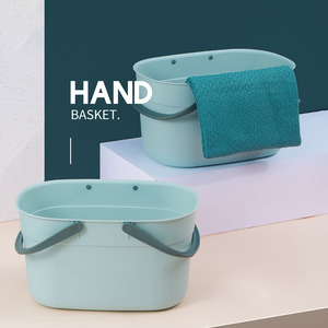 Panier de rangement rectangulaire en plastique PP écologique MOMO NATURI avec poignées, multifonctionnel pour la maison, la cuisine et la salle de bain - Product Image 3