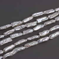 Perles d'eau douce naturelles Biwa baroques de qualité AAA, 6-7 mm, haute brillance, sans noyau, perles verticales percées, perles en vrac pour la fabrication de bijoux