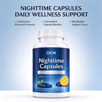 Capsules Nocturnes en Gros OEM à Marque Privée, 60 Comprimés avec L-Glutamine, Complément Alimentaire
