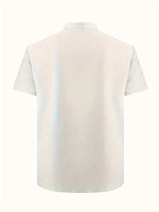 Dropshipping logotipo personalizado elegante camisa de manga corta informal para hombre, camisa de hombre para vacaciones de verano Resort, Tops para hombres - Product Image 3