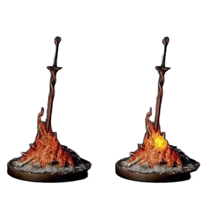 <span class=keywords><strong>Anime</strong></span> venta al por mayor nuevo <span class=keywords><strong>Dark</strong></span> <span class=keywords><strong>Soul</strong></span> hoguera espada de fuego luminosa modelo plástico congelado auricular juguete en caja - Product Image 1