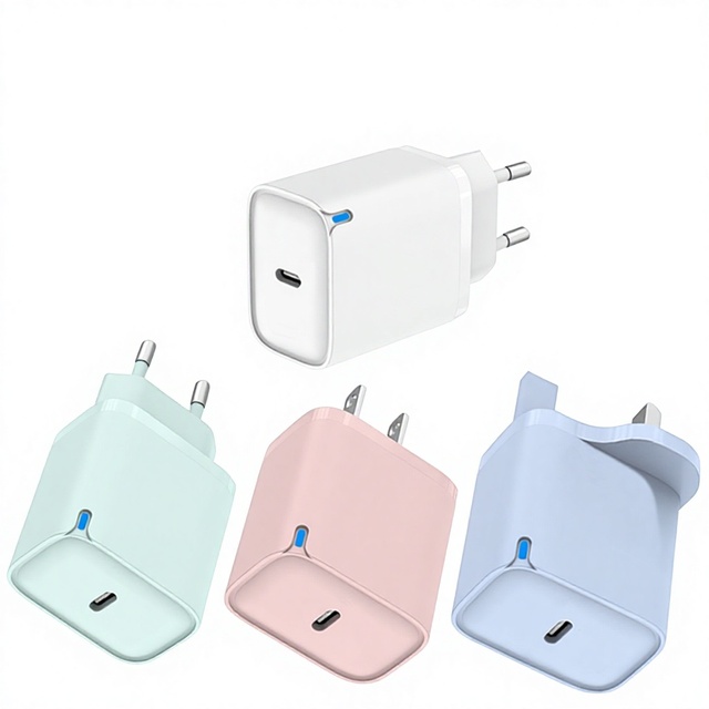 Cross-border New PD45W Type-C Single-port Phone Charger EU/US/UK Plug Indicator Light Fast-charging Adapter 3-Month Warranty
