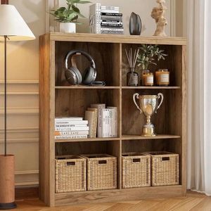 Organizador de 6 cubos, estantería de 53 pulgadas con diseño antivuelco. Estante Resistente que Ofrece un Almacenamiento <span class=keywords><strong>Ordenado</strong></span> para Sala de Estar y Oficina en Casa - Product Image 1