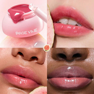 PAGE VINE Explosive Beauty Lip <span class=keywords><strong>Gloss</strong></span> Cream avec pinceau à lèvres et miroir Waterproof Long-lasting Moisturizing 8 Colors - Product Image 3