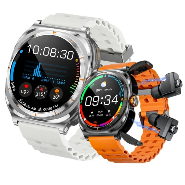 2026 Newest GT98 2-in-1 Smartwatch TWS Earphone Waterproof Fitness Tracker Blood Oxygen Detection for Android IOS Factory Price
