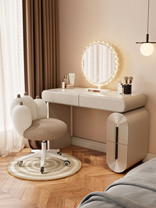 Coiffeuse noire de luxe avec miroir et tiroirs pour femme, idéale pour petit appartement, à prix abordable - Product Image 5