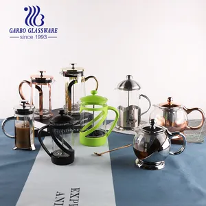 Conjunto de jarro de café, fabricante de café de plástico de cores diferentes