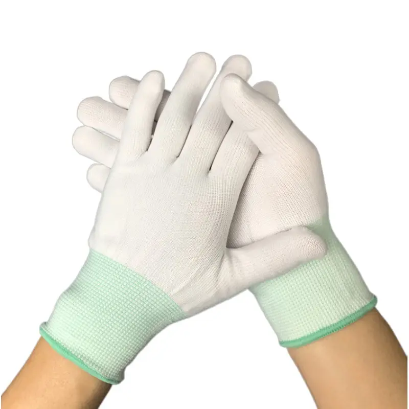 13 Gauge Breathable Polyester Knitted Liner Safety Work Hand Protection White Gloves