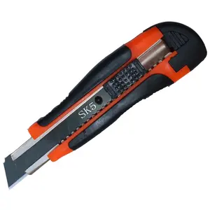 Utility Knife with Non-Slip Rubber Handle easy Change Blade 10 Extra 18MM Blades Box Cutter