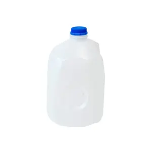 Pichets vides en plastique avec couvercles pour eau, lait, jus, liquides, réutilisables et rechargeables, récipients HDPE sans BPA