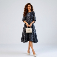 Robe plissée Miyake élégante à taille élastique et coupe évasée, livraison rapide, qualité supérieure