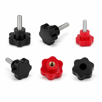Vis à molette étoilée OEM personnalisée M5 M6 M8 M10 en acier inoxydable, plastique, noir, zingué, serrage manuel pour quincaillerie de fixation
