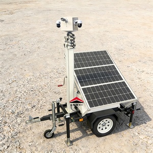 Panneaux solaires portables à alimentation rapide pour caméras de surveillance mobiles, mini-remorques solaires pour la surveillance à distance sur route - Product Image 5