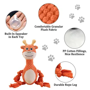 Famicheer-perro de peluche con forma de Animal, juguete masticable con sonido, barato