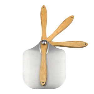 Pala <span class=keywords><strong>a</strong></span> buccia per <span class=keywords><strong>Pizza</strong></span> in alluminio resistente con manico in legno pieghevole 12x14 pollici-bucce per <span class=keywords><strong>Pizza</strong></span> perfette per uso domestico e professionale - Product Image 1