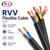 Câble de commande flexible RVV multiconducteurs, cuivre souple torsadé, étanche et anti-vieillissement, câble d'alimentation pour caméra de sécurité de bâtiment