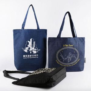 Sacs à provisions en coton toile 8OZ de haute qualité avec impression unie de style poignée - Product Image 4