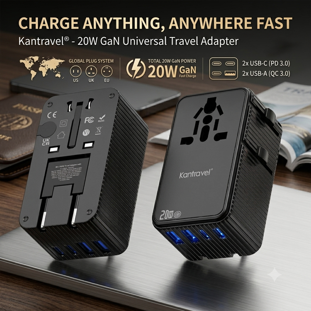 Plug Travel Adaptor Universal 20W Ultra-thin Mini Wall Fast Charger With 2 USB Type C Port for Laptop Phone Mobile Tablet Gift