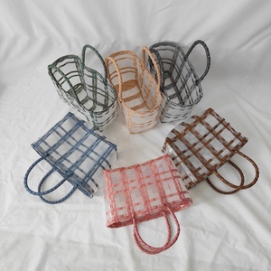 Casual Tote Waterproof <strong>Hamper</strong> Wholesale Cheap Hand Woven Picnic Travel Basket Big Two PVC Lining Handles Tote Bags <strong>for</strong> <strong>Women</strong> - Product Image 2