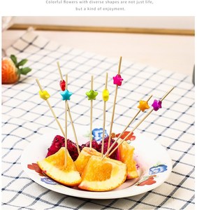 Stuzzicadenti in bambù a forma di stella, stuzzicadenti in bambù naturale <span class=keywords><strong>per</strong></span> antipasti torta di frutta - Product Image 1