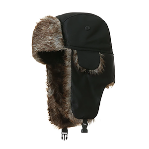 Chapeau thermique d'hiver Protection des oreilles <span class=keywords><strong>Bonnet</strong></span> résistant à l'eau Chapeau de soldat <span class=keywords><strong>russe</strong></span> en fausse fourrure - Product Image 3
