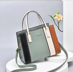 2024 yeni moda yüksek kalite popüler Pu deri renkli büyük kapasiteli Tote çanta çanta kadın tasarımcı çanta