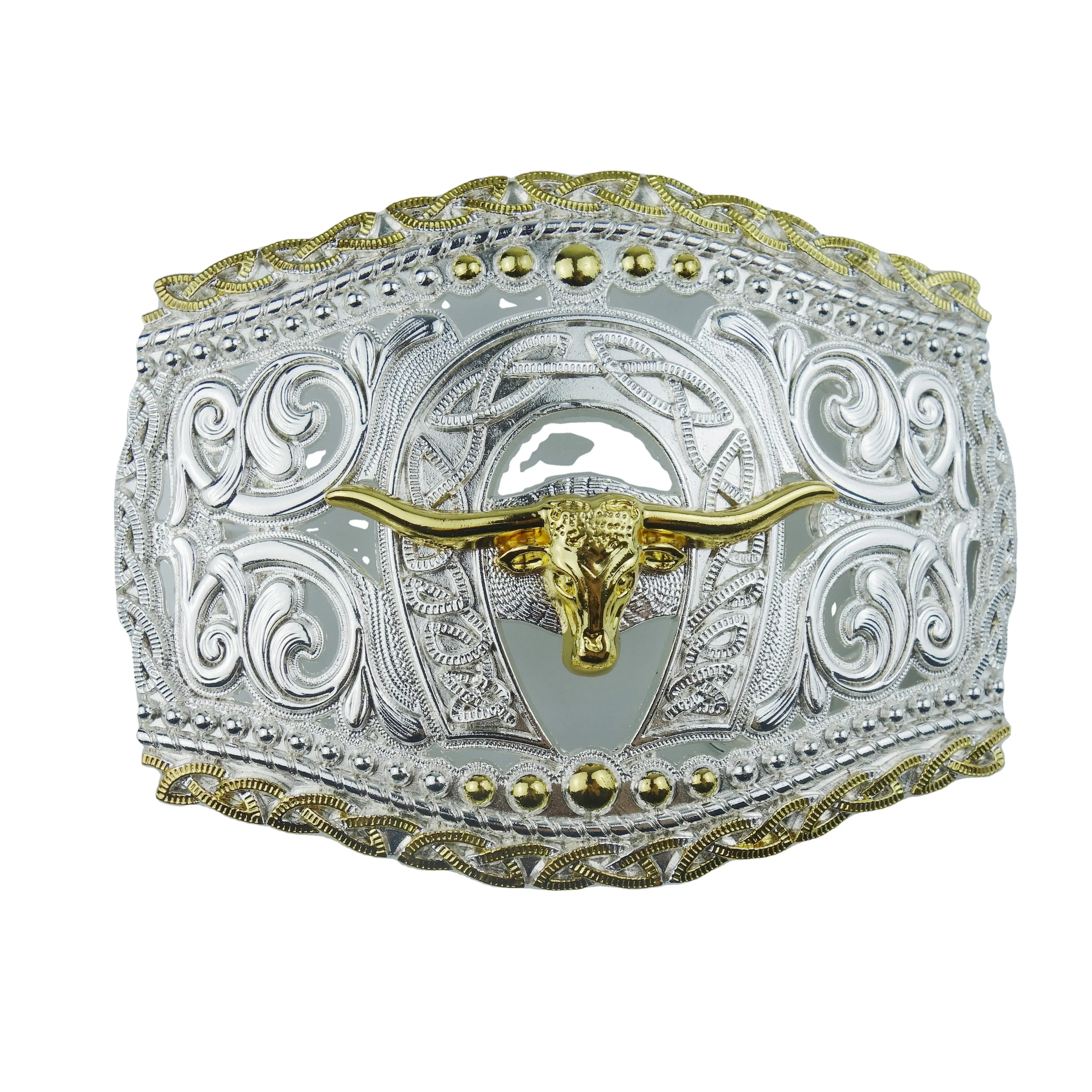 New Western Cowboy fibbia per cintura personalizzabile fibbia per cintura Silvers oro fibbia per cintura