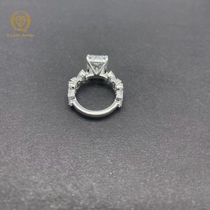 Luxury Design Women's <b>14K</b> <b>Gold</b> <b>Ring</b> High Clarity D Color Lab Grown Diamond IGI Certificate 5ct Radiant Cut Synthetic Diamond - Product Image 2
