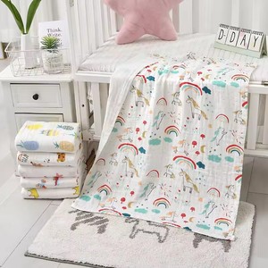 Coton bébé serviette de bain garçons filles serviette couverture pour nouveau-né bébé peignoir <span class=keywords><strong>4</strong></span> couches gaze gant de toilette infantile Swaddle - Product Image 6