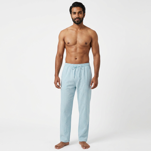 Best Selling Men's Cotton Linen Trousers Comfortable New Arrival Custom Design with Mid Waist Premium Quality at Cheap Prices - Product Image 1