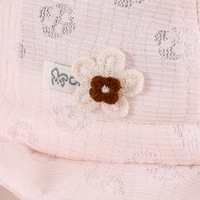 Sombrero de PVC para Bebé Niño y Niña, Estilo Primavera/Otoño, Diseño Floral Bonito, Protección Solar, Ajustable para Recién Nacidos y Niños Pequeños
