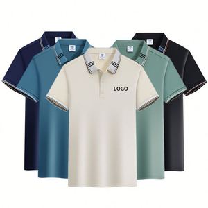 Camiseta Polo Personalizada para Hombre, Fresca, de Seda y Algodón, Manga Corta, para Golf, Secado Rápido, Transpirable, Absorbe la Humedad, Ajuste Cómodo - Product Image 3