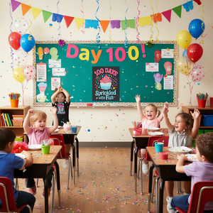 Camiseta Feliz Día 100: Cupcake Salpicado de Diversión por 100 Días - Product Image 3