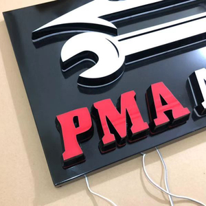 Al aire libre 3D Led iluminado colgando señalización Mini acrílico montado en la pared de <span class=keywords><strong>pintura</strong></span> luminosa signo carta Junta - Product Image 2