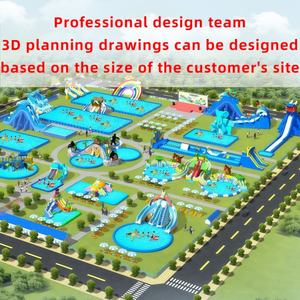 Manèges d'attractions aquatiques miniatures pour enfants piscine extérieure gonflable avec jeu <span class=keywords><strong>de</strong></span> toboggan Panda jouet flottant à vendre - Product Image 4