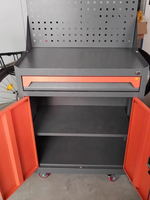 Armoire à outils mobile robuste CYD avec panneau perforé, chariot de rangement roulant pour garage, établi métallique pour atelier