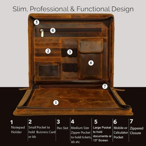 A4 kinh doanh da danh mục đầu tư tổ chức chuyên nghiệp Quà Tặng ZIP tập <span class=keywords><strong>tin</strong></span> điều hành thư mục túi văn phòng thư mục tập <span class=keywords><strong>tin</strong></span> cho tài liệu da - Product Image 3