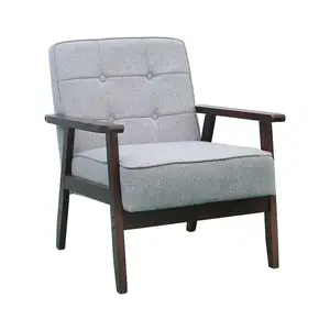 Modern luxury European style living room Upholstered wood single Sofa chair