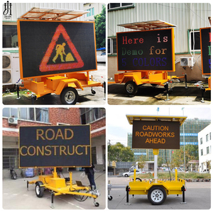 ป้ายสัญญาณจราจรแบบปรับเปลี่ยนข้อความได้ สีเหลืองอำพัน ใช้พลังงานแสงอาทิตย์ พร้อมโปรโตคอล NTCIP ติดตั้งง่าย - Product Image 4