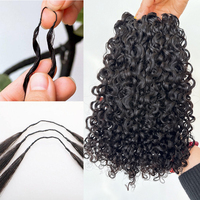 Extensions de cheveux humains tressées pré-bouclées au crochet, nœuds invisibles, mèches de cheveux au crochet