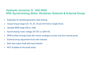 ตัวควบคุมไฮดรอลิก G-840MSD ความแม่นยำสูง พร้อมมอเตอร์ซิงโครไนซ์, ระบบปรับระดับภายนอก และโซลินอยด์ปิดเครื่องอัตโนมัติ - Product Image 6