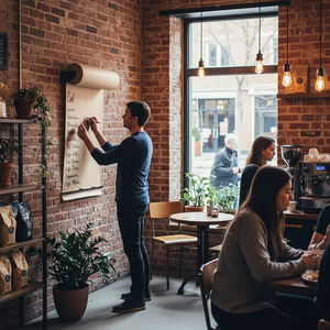 Dispensador de rollos de papel kraft JH-Mech, notas para cafetería, listas de tareas, soporte de metal para rollos de papel grandes, cortador de rollos de papel, para montar en la pared - Product Image 4
