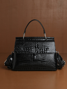 Mifaktory Factory Customized crocodile Pattern Ladies Handbags Fashionable Bright Leather High Quality Shoulder <b>Bag</b> - Product Image 4