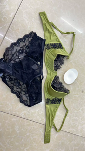 Lencería sexy transfronteriza para mujer, ultrafina, copa 3/4, para busto grande, bordado sólido, ligera, transpirable, con encaje y ligeramente push-up. - Product Image 3