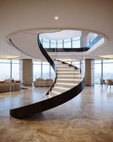 Escalier en spirale doré, escalier en marbre et fibre de verre, coût, escalier en bois de chêne sculpté de qualité supérieure, préfabriqué, escalier circulaire en verre trempé