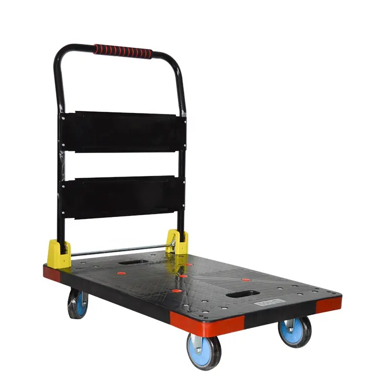 500Kg Gewicht Capaciteit Platform Truck Grote Maat Folding Platform Winkelwagen Heavy Duty Push Cart Dolly Hand Truck